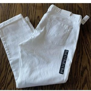 GAP Women's Boyfriend Fit White Size 14 NWT